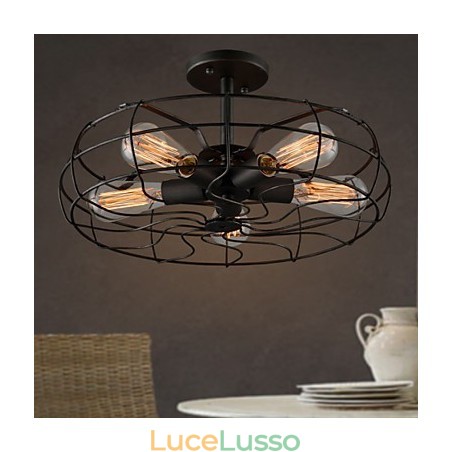 Lampada da soffitto con ventilatore retrò europeo, lampada personalizzata, lampada da design industriale americano Lampada da soffitto con ventilatore retrò europeo, lampada personalizzata, lampada da design industriale americano