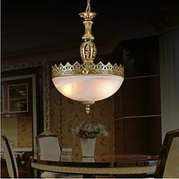 Lampada a sospensione in metallo bronzo retrò vintage classico tradizionale