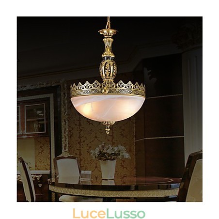 Lampada a sospensione in metallo bronzo retrò vintage classico tradizionale Lampada a sospensione in metallo bronzo retrò vintage classico tradizionale