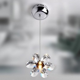 Lampada a sospensione moderna e contemporanea in cristallo mini stile elettroplaccato