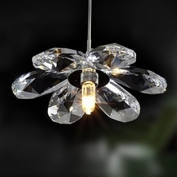 Lampada a sospensione moderna e contemporanea in cristallo mini stile elettroplaccato
