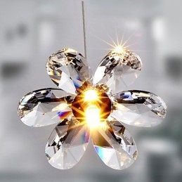 Lampada a sospensione moderna e contemporanea in cristallo mini stile elettroplaccato