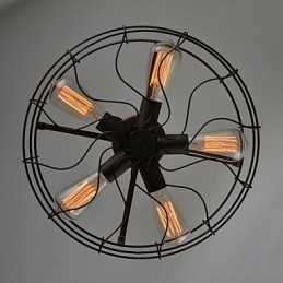 Lampada da soffitto con ventilatore retrò europeo, lampada personalizzata, lampada da design industriale americano