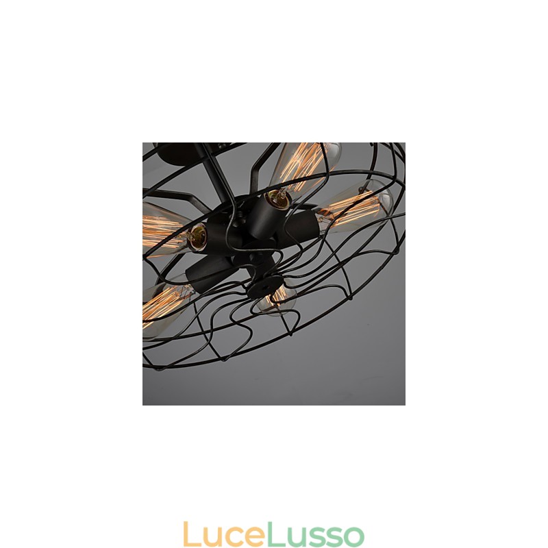 Lampada da soffitto con ventilatore retrò europeo, lampada personalizzata, lampada da design industriale americano