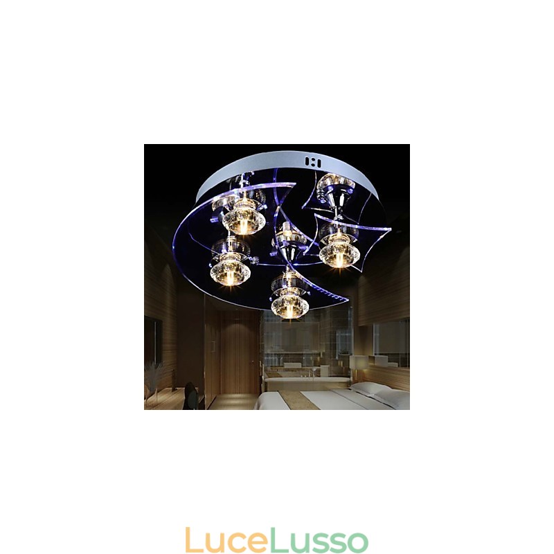 Lampadario moderno in cristallo Living 4 luci