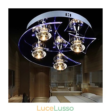 Lampadario moderno in cristallo Living 4 luci Lampadario moderno in cristallo Living 4 luci