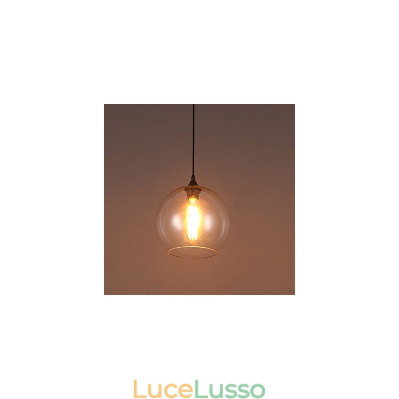 Americano Creativo Nordico Contratto Rurale Palla di Vetro Testa Singola Droplight Lanp