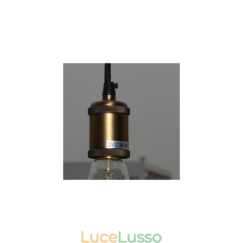 Lampada a sospensione in metallo con pittura di campagna