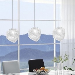 Lampadario in vetro artistico contemporaneo e su contratto, lampadario in cristallo di ghiaccio, pasti irregolari
