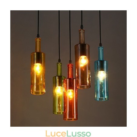 Luce diffusa Colore Ripristino modi antichi Bottiglia Droplight Lampada a sospensione Luce diffusa Colore Ripristino modi antichi Bottiglia Droplight Lampada a sospensione