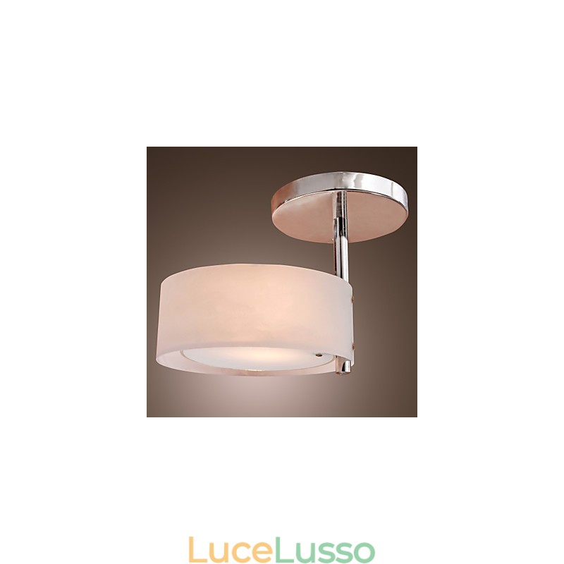 Lampadario moderno contemporaneo in metallo cromato stile mini da montare a filo nel garage