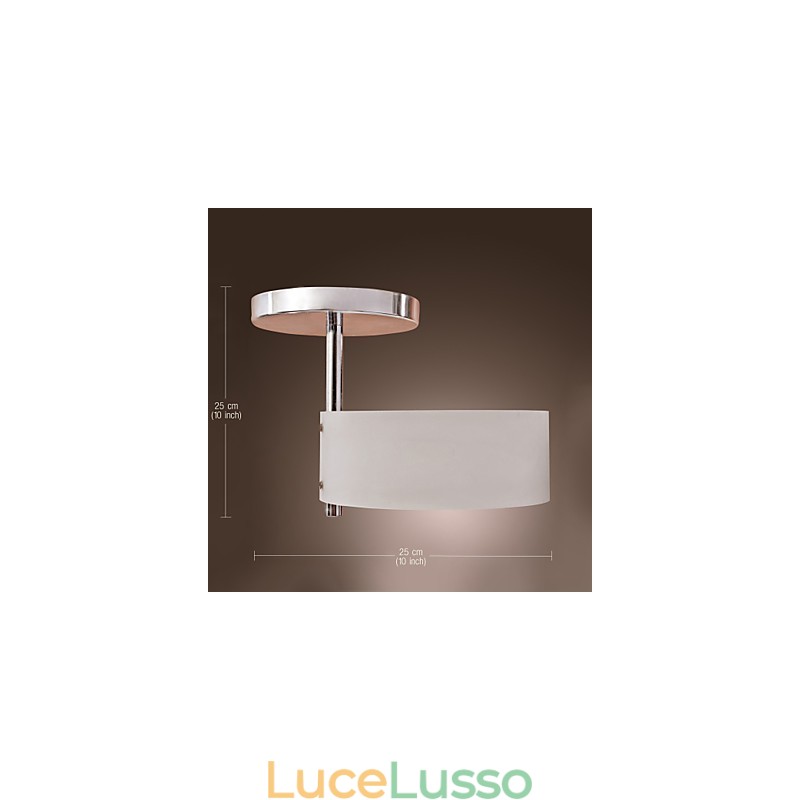 Lampadario moderno contemporaneo in metallo cromato stile mini da montare a filo nel garage