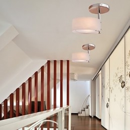 Lampadario moderno contemporaneo in metallo cromato stile mini da montare a filo nel garage
