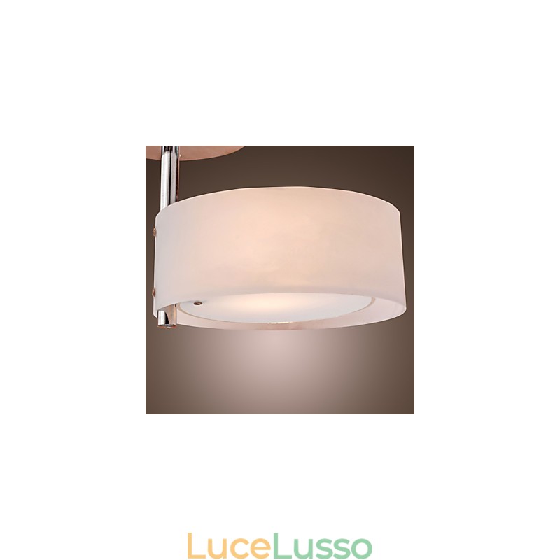 Lampadario moderno contemporaneo in metallo cromato stile mini da montare a filo nel garage