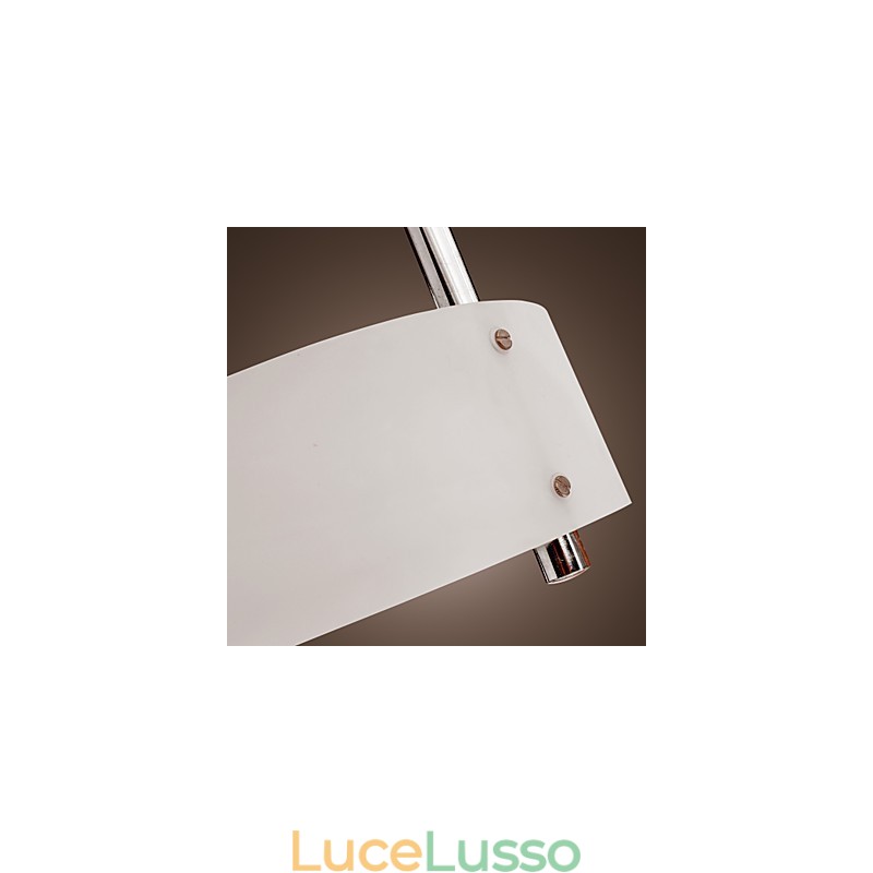 Lampadario moderno contemporaneo in metallo cromato stile mini da montare a filo nel garage