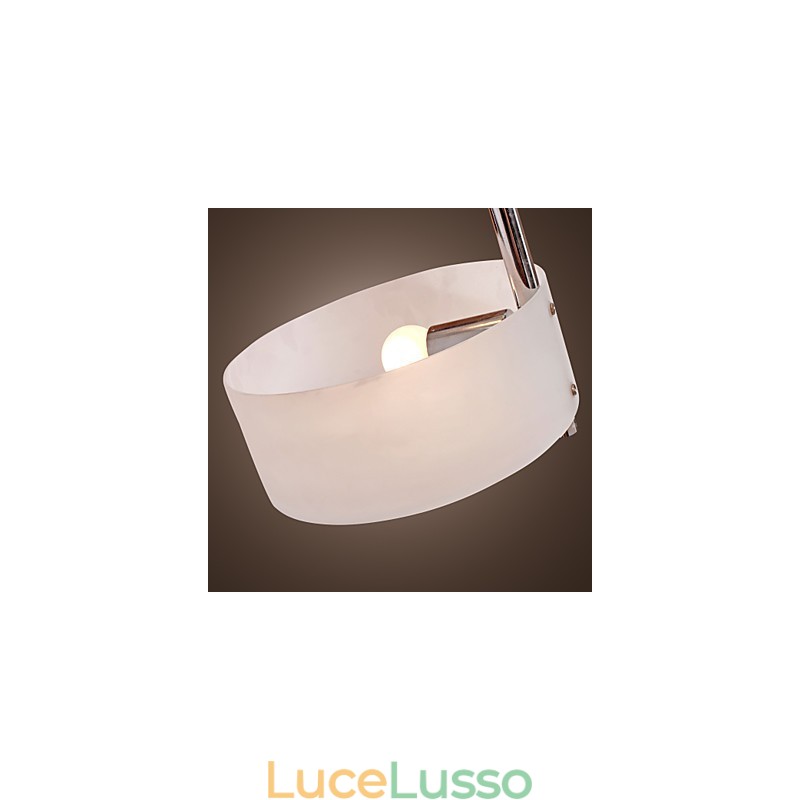 Lampadario moderno contemporaneo in metallo cromato stile mini da montare a filo nel garage