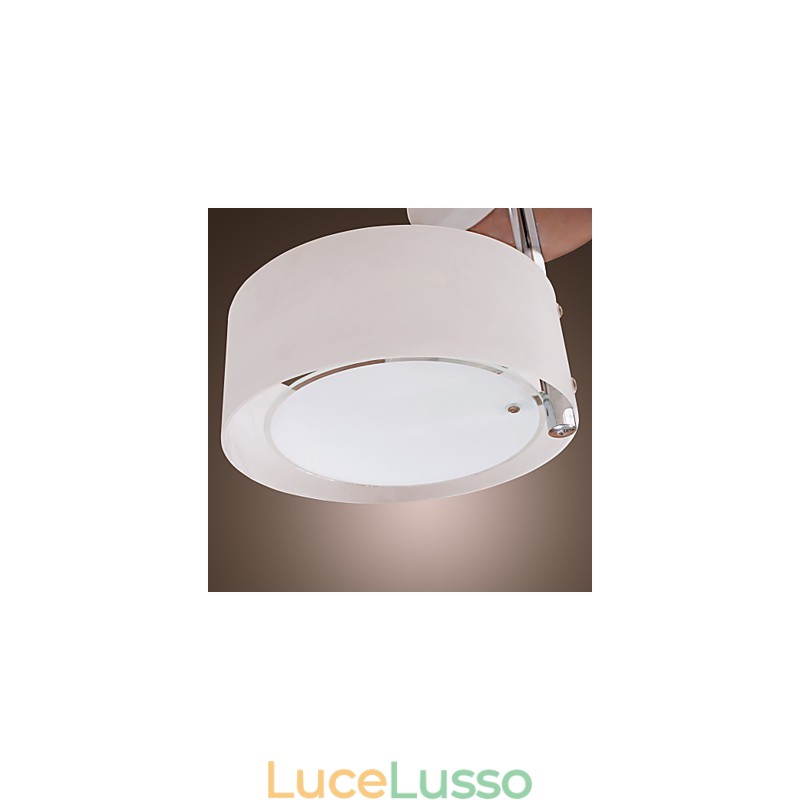Lampadario moderno contemporaneo in metallo cromato stile mini da montare a filo nel garage