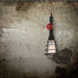 Lampada retrò americana Industrial Wind