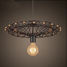 Lampadario a ruota panoramica dell'industria del ferro di campagna americana