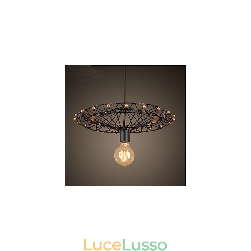 Lampadario a ruota panoramica dell'industria del ferro di campagna americana