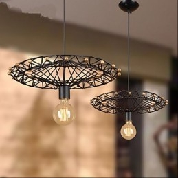 Lampadario a ruota panoramica dell'industria del ferro di campagna americana
