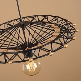 Lampadario a ruota panoramica dell'industria del ferro di campagna americana