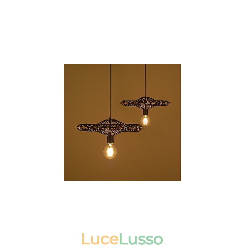 Lampadario a ruota panoramica dell'industria del ferro di campagna americana