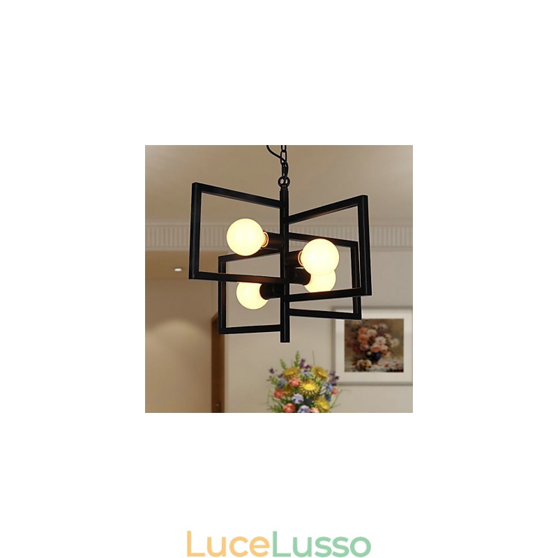 Lampada a sospensione in metallo con pittura country vintage per garage