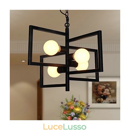 Lampada a sospensione in metallo con pittura country vintage per garage