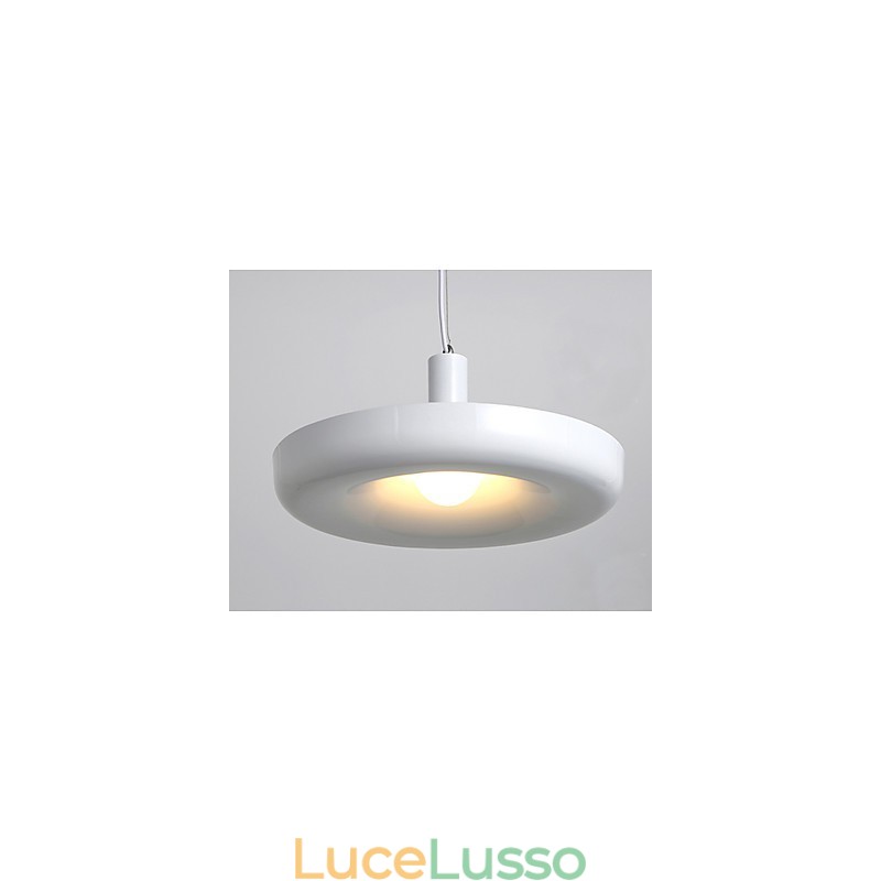 Lampada a sospensione decorativa moderna e contemporanea in bianco puro, design familiare