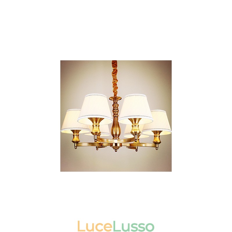 Lampadario in metallo elettroplaccato in stile rustico Lodge Vintage Mini