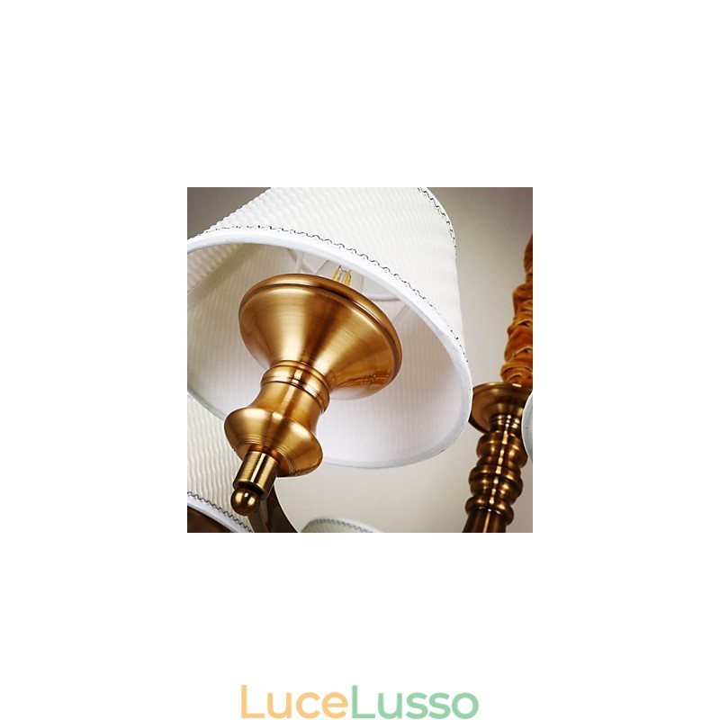 Lampadario in metallo elettroplaccato in stile rustico Lodge Vintage Mini