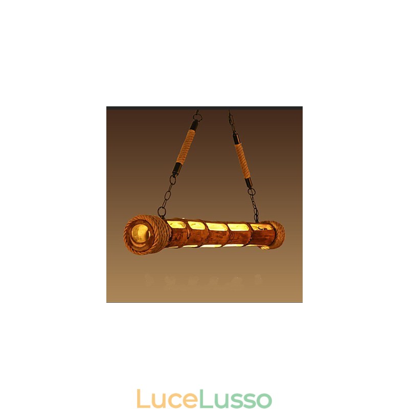 Lampadario in bambù intagliato decorativo Coffee Garden