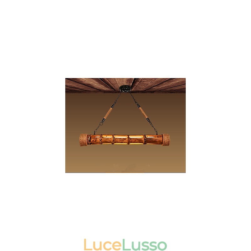 Lampadario in bambù intagliato decorativo Coffee Garden