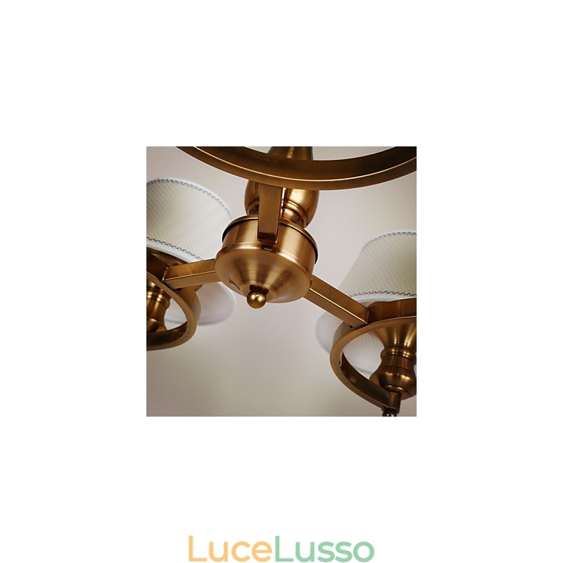 Lampadario in metallo elettroplaccato in stile rustico Lodge Vintage Mini