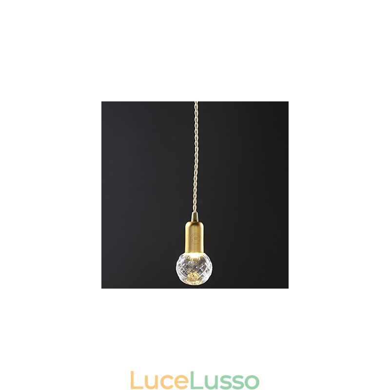 Lampada a sospensione moderna contemporanea in stile mini vintage in metallo dorato