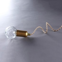 Lampada a sospensione moderna contemporanea in stile mini vintage in metallo dorato
