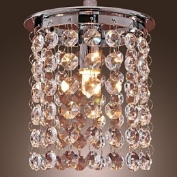 Lampada a sospensione moderna e contemporanea in cristallo mini stile elettroplaccato
