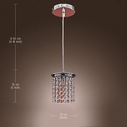 Lampada a sospensione moderna e contemporanea in cristallo mini stile elettroplaccato