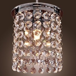 Lampada a sospensione moderna e contemporanea in cristallo mini stile elettroplaccato