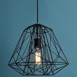 Lampada a sospensione in metallo con verniciatura retrò vintage per garage