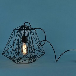 Lampada a sospensione in metallo con verniciatura retrò vintage per garage