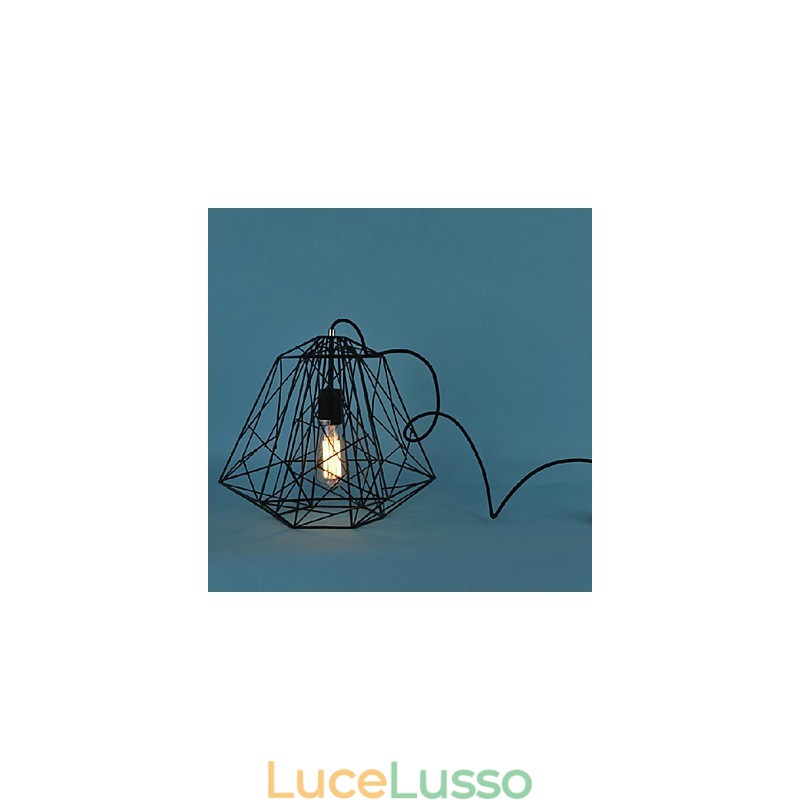 Lampada a sospensione in metallo con verniciatura retrò vintage per garage