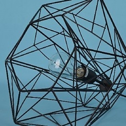 Lampada a sospensione in metallo con verniciatura retrò vintage per garage