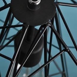 Lampada a sospensione in metallo con verniciatura retrò vintage per garage