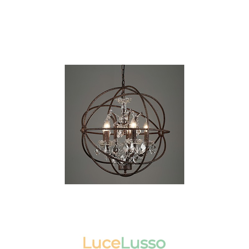 Lampadario Cristallo Tradizionale Classico Metallo