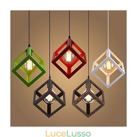 Lampadario in ferro battuto a forma di gabbia per uccelli retrò americano Lampadario in ferro battuto a forma di gabbia per uccelli retrò americano