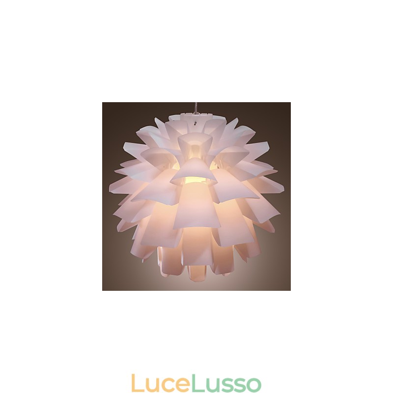 Lampada a sospensione moderna e contemporanea con globo retrò dipinto
