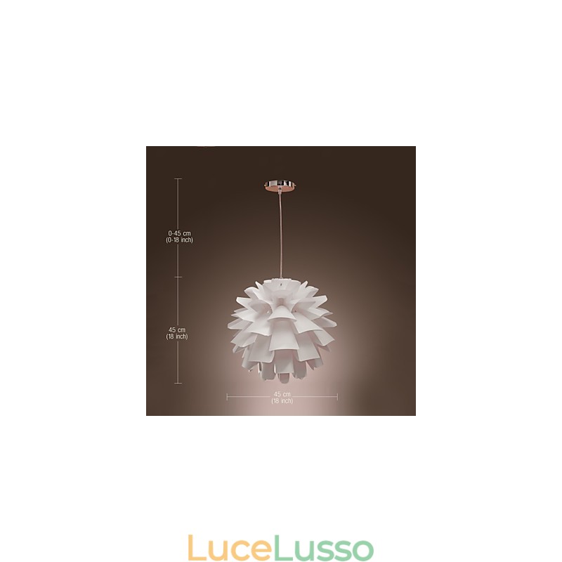 Lampada a sospensione moderna e contemporanea con globo retrò dipinto