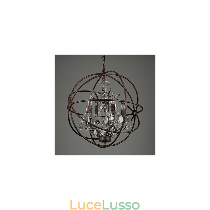 Lampadario Cristallo Tradizionale Classico Metallo